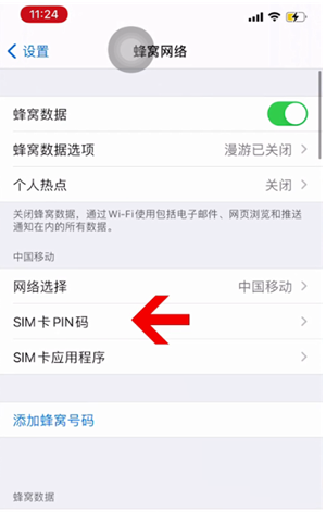 宜章苹果14维修网分享如何给iPhone14的SIM卡设置密码 