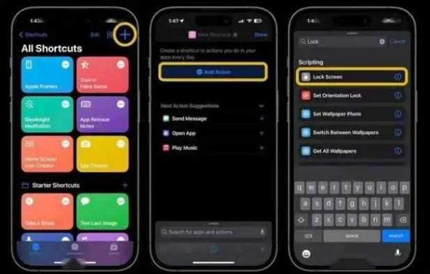 宜章苹果14锁屏维修店分享iPhone14升级iOS16.4后如何创建锁屏快捷方式 